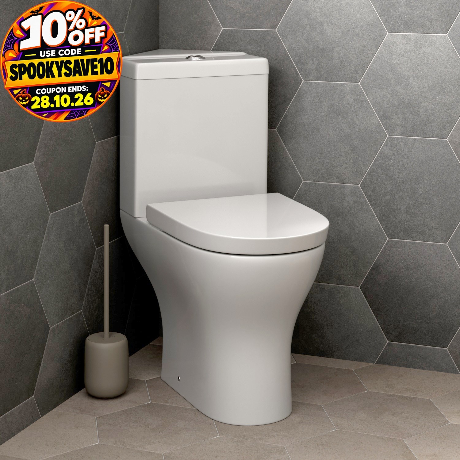 Bathroom Corner Toilet Close Coupled Space Saving Wc Pan Cistern Soft Close Seat 5056093626172 - Image 2
