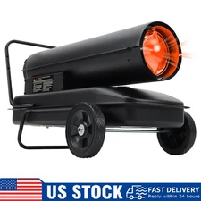 70K-215K BTU Diesel Kerosene Forced Air Space Heater w/Thermostat, 13.5 Gal Tank