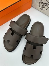 Hermes Men's Chypre Sandals Ecorce SZ 39.5 100 Authentic Brand New 