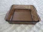 Vintage #222 PYREX  Amber Brown 8" x 8" x 2" BAKING DISH for Oven or Microwave