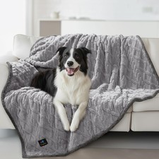 Waterproof Pet Blanket, Liquid Pee Proof Dog Blankets for Sofa Bed Couch, Rev...