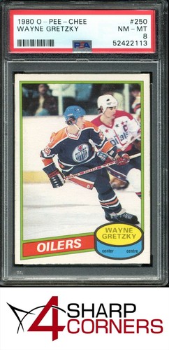 1980 O-PEE-CHEE #250 WAYNE GRETZKY OILERS HOF PSA 8