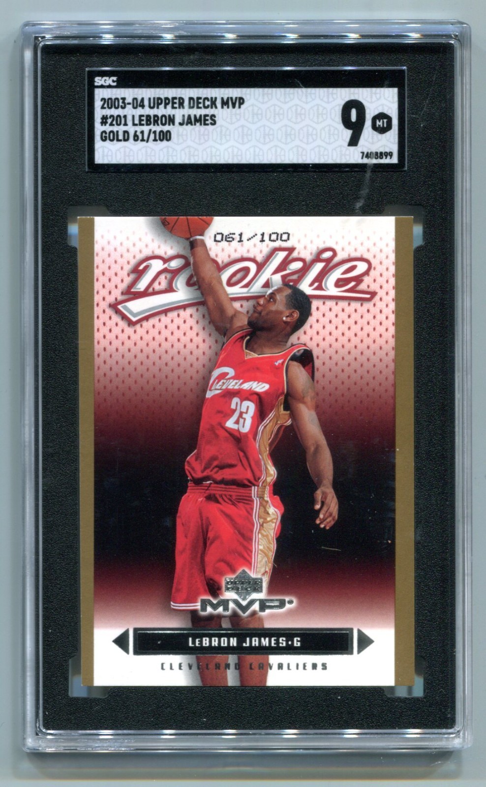 2003 UD MVP Lebron James Gold RC 61/100 SGC 9 MINT