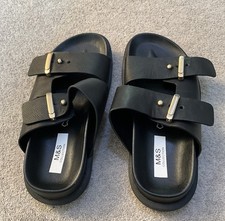 M&S Black Ladies Sandels, Size 3
