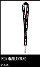 Ironman Triathlon Lanyard Black Red NEW