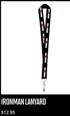 Ironman Triathlon Lanyard Black Red NEW