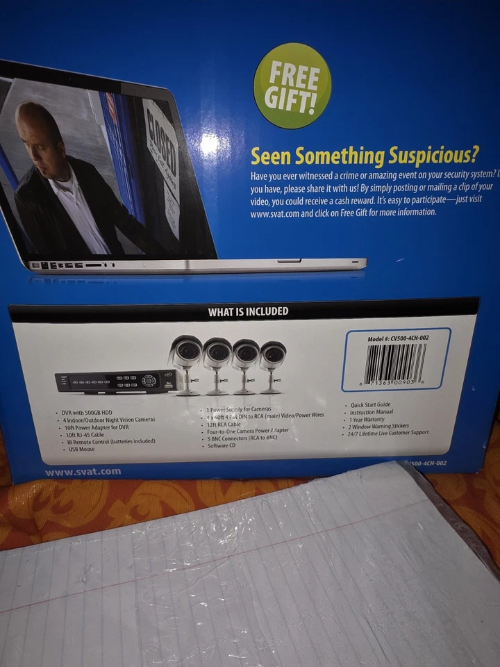 Svat Web Ready 4 通道 H.264 Dvr 安全系统 — 第 2/2 张图片