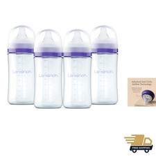 Glass Baby Bottles 8 Oz BPA-Free Anti-Colic Vented for Feeding Baby
