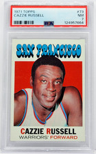 1971 Topps #73 Cazzie Russell Card - Graded PSA 7 NM, Golden State Warriors