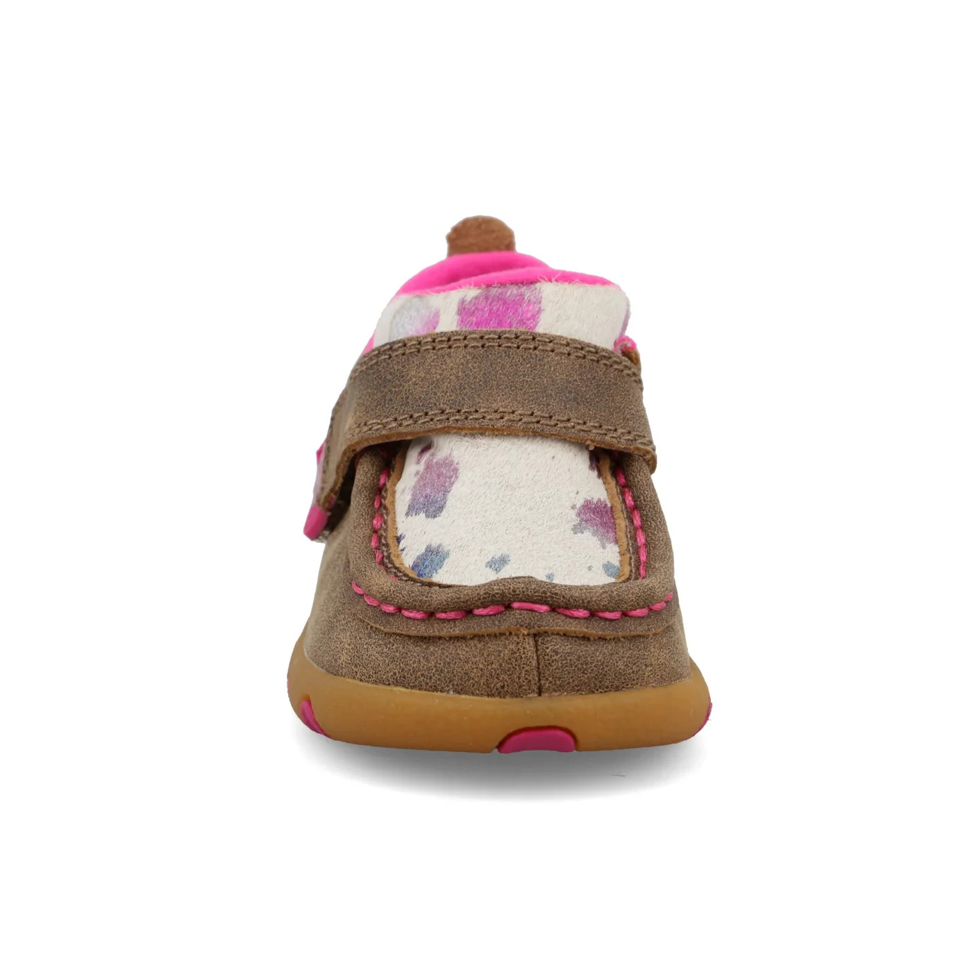 Twisted X Kids Driving Mocs Bomber Pink Cowhide Western Toddler ICA0033