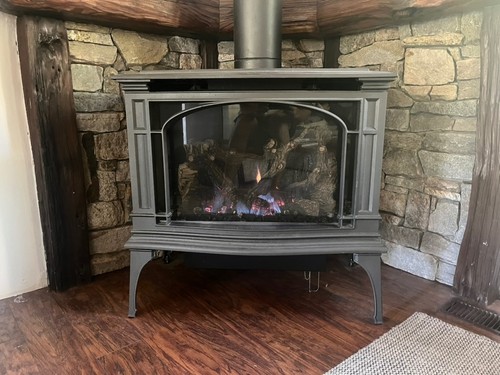 Lopi Greenfield gas burning wood stove