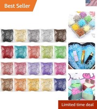 Luxurious 20-Piece Crinkle Cut Raffia Paper for DIY Crafts and Decorating