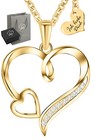 925 Silber Herzkette Gold Kette mit Herz Geschenk für Frauen Damen Freundin