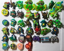 LOT OF 40 Jibbitz CROC/SHOE CHARMS- TMNT, Video Games, Harry Potter, Sports