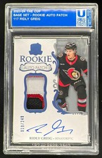 2023-24 The Cup #117 Ridly Greig Rookie Patch Auto Autograph Auto /249
