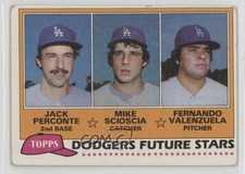 1981 Topps Future Stars Jack Perconte Mike Scioscia Fernando Valenzuela 0nr3