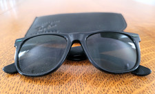 VTG Original B L Ray-Ban Wayfarer II SUNGLASSES 1980s Glossy Black BL Glass Lens