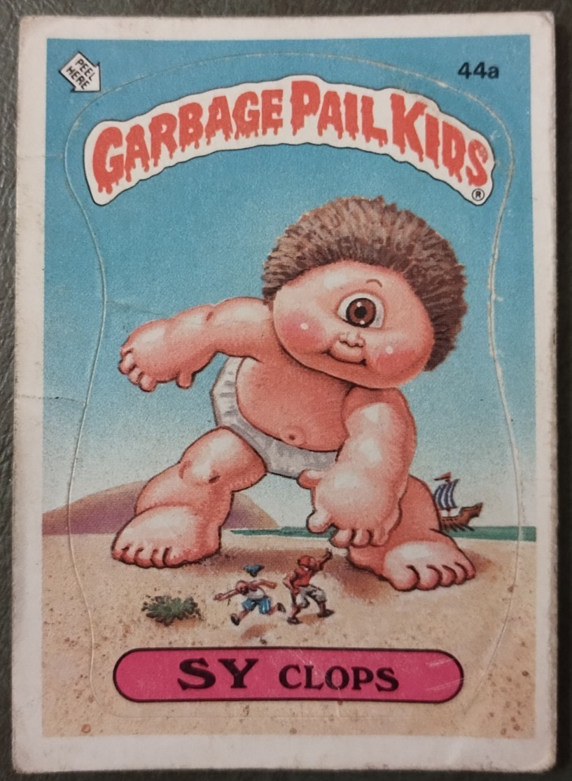 Garbage Pail Kids OS2 1985 Sy Clops 44a - VG-EX - PUZZLE - Glossy - VINTAGE
