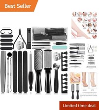 Travel-Friendly 36 in 1 Pedicure Kit - Durable Tools for Effortless Foot Care