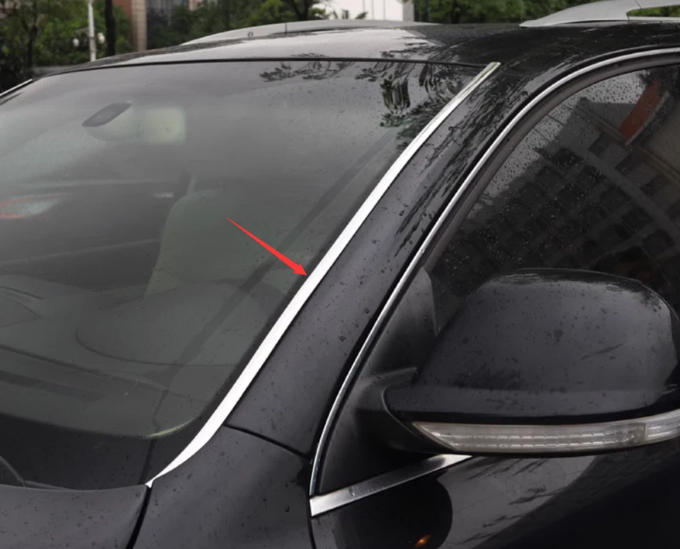 Tira de moldura decorativa de vidrio de engranaje delantero de acero inoxidable para Volkswagen Touareg 06-2010 Foto 3 de 4