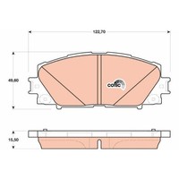 Bremsbelagsatz Scheibenbremse TRW GDB4173 Cotec FüR Toyota Lexus Vorderachse