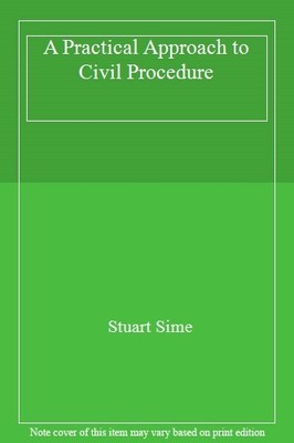 A Practical Approach to Civil Procedure,Stuart Sime- 97801988231