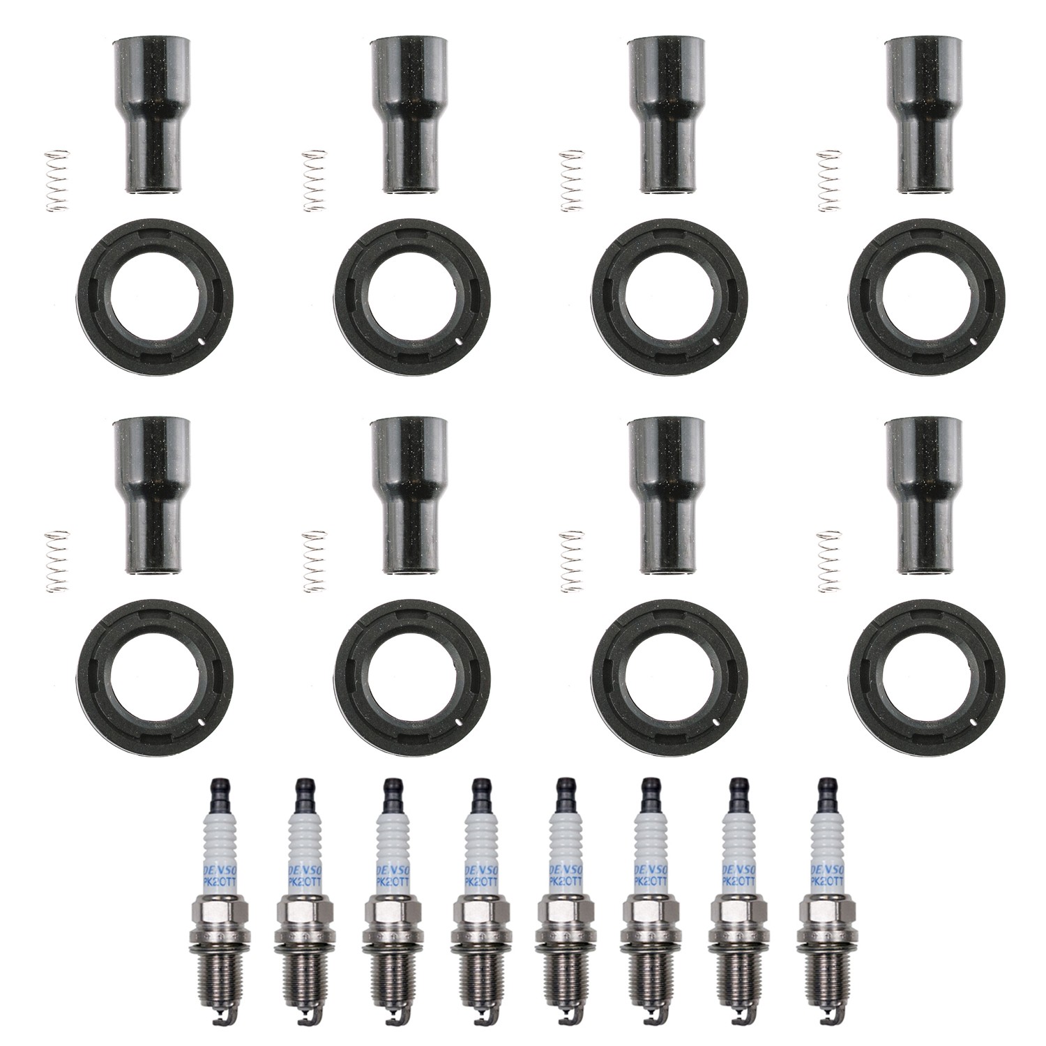 Denso 8 Platinum TT Spark Plugs 8 Coil Boots Kit for Land Cruiser Tundra V8