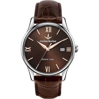 Lucien Rochat Montreaux Watch R0451115009 Men's Brown Leather 39mm
