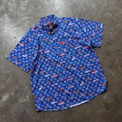 NWOT Mens Dixxon x Snap On Tools Pastrana USA Button Down Short Sleeve Shirt 2XL