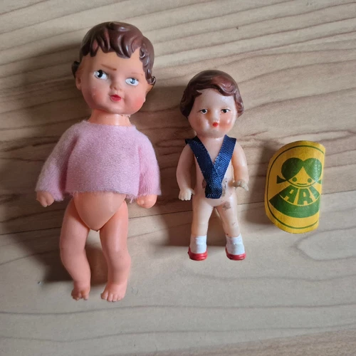 2 ARI dolls with orig. Sticker GDR dollhouse dollhouse doll mom
