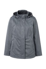 Ulla Popken Damen große Größen HYPRAR Softshelljacke wasserabweisend Kapuze