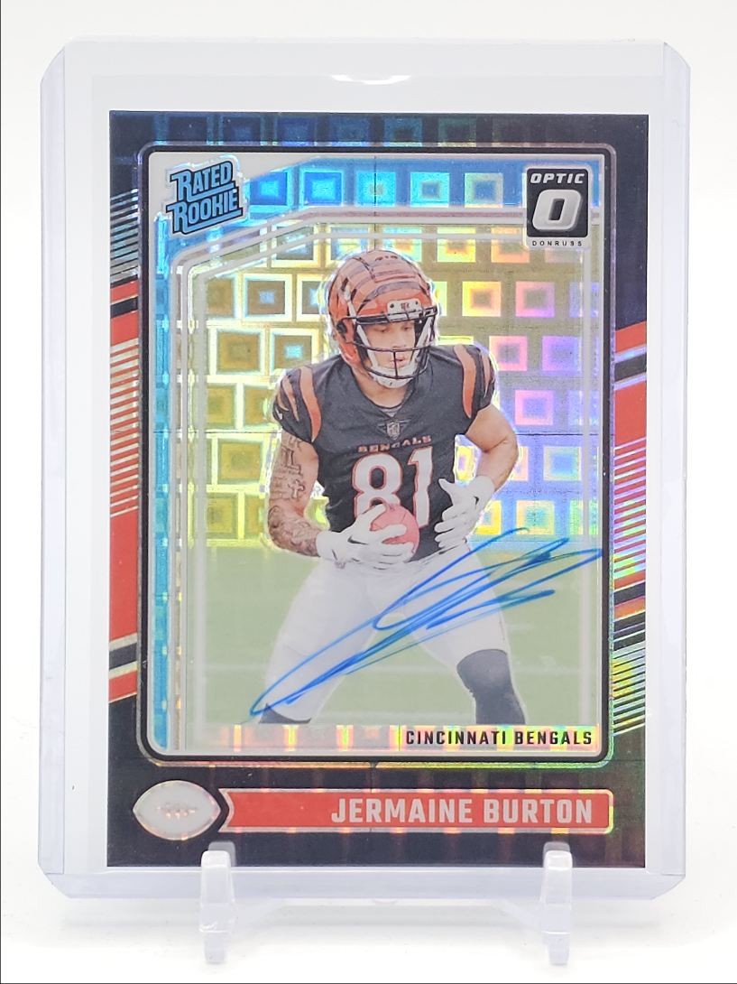 Jermaine Burton Panini Donruss Optic #251 Autograph-Black Pandora