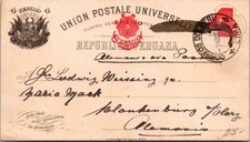 1893 Lima Peru Postal Stationery Foreign Mail Postcard Cover to Germany