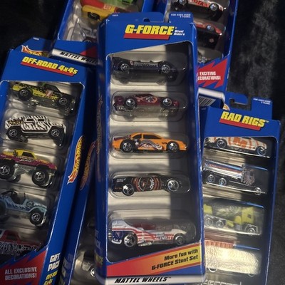 Hot Wheels Mattel G-FORCE Gift Pack 5 Car Set Sealed Box 18829 Stunt Riders