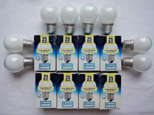 8x 25w E27 ES Edison Screw Opal White Old Type Golfball Proper Bulbs Globe Round