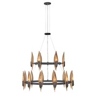 Gold Schwarz Modern Leuchter Kronleuchter 18X40W/E14 Willow QN-WILLOW18-CBK