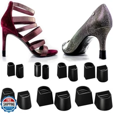 Heel Hunks Black H7 Heel Caps | Heel Protectors Replacement Tip Caps for High
