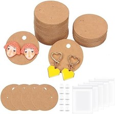 600 Pcs Kraft Paper Earring Display Cards