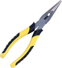 8-Inch Heavy Duty Needle Nose Pliers   CRV Steel, Soft Grip with Wire Cutter, Lo