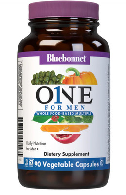 Bluebonnet ONE for Men Whole Food-based Multivitamin, 90 veg capsules