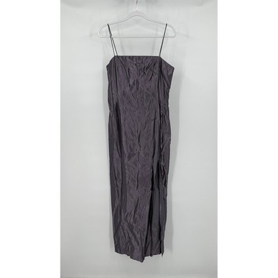 JS Collections Womens Minimalist Formal Gown Size 10 Slate Purple Evening