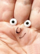 Morezmore M00772-1 1 Pair 8mm Plastic Toy Animal Cartoon Puppet Doll Eyes
