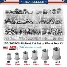 150~615X Metric Stainless Steel Rivet Nuts Threaded Insert Rivnut Assortment Kit