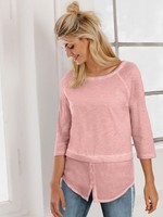 Shirt Rosa 38 Linea Tesini Damen Shirt Mit Blusenanteil Hellrose Uvp: 39,99€ K35