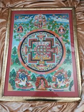 Thangka, Tibet handbemalt, UNIKAT, Original sehr schön,Rarität