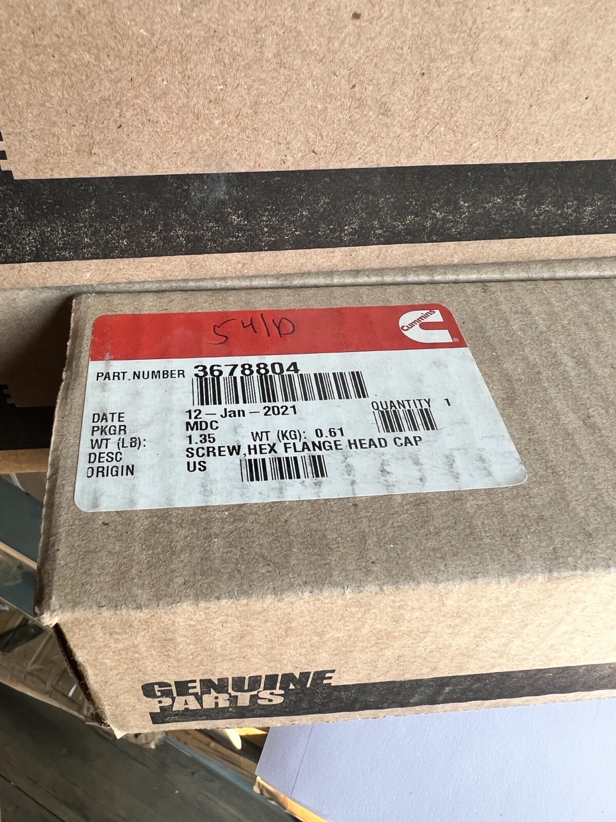 NEW CUMMINS SCREW,HEX FLANGE HEAD CAP 3678804 (3 PCS) 15 L ISX/QSX 