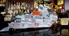 Kentucky Bourbon  Sign with Distilleries