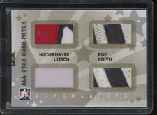 2007-08 ITG Superlative Niedermayer Roy Leetch Koivu All Star Quad Patch /9