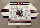 NHL Hall Of Fame Multi Signed Hockey Jersey (43) Signatures JSA COA Howe Lemieux