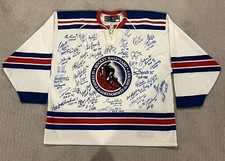 NHL Hall Of Fame Multi Signed Hockey Jersey (43) Signatures JSA COA Howe Lemieux